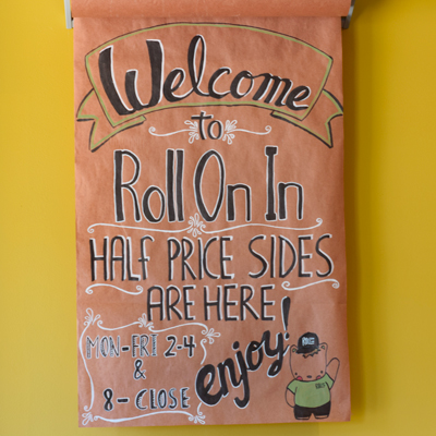 Welcome Sign at Roll On In