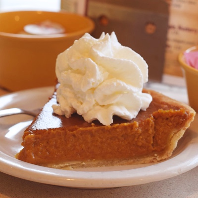 Hyde's Restaurant Pumpkin Pie