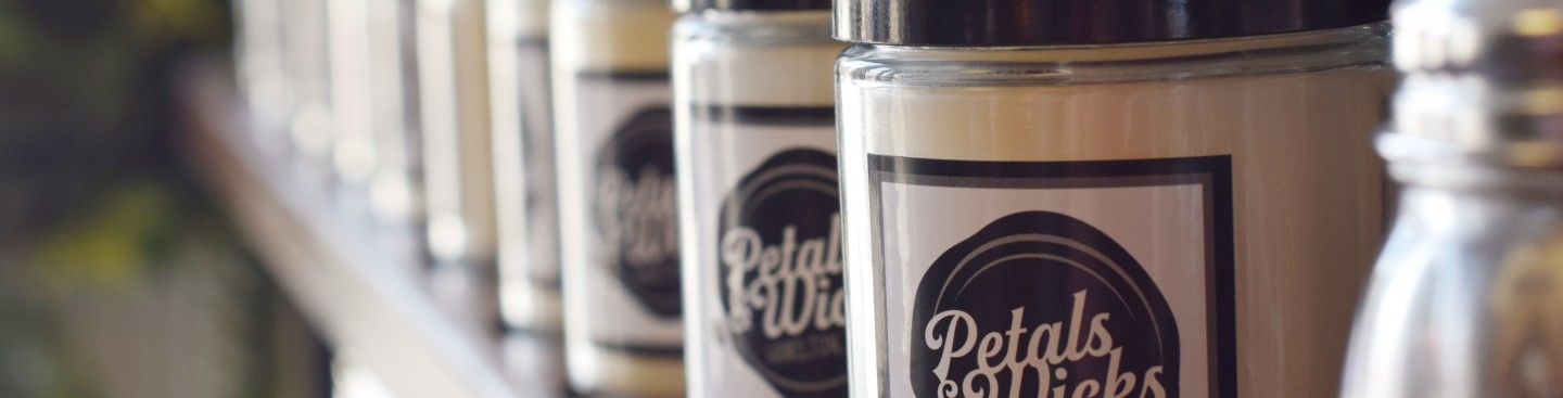 Petals and Wicks candles