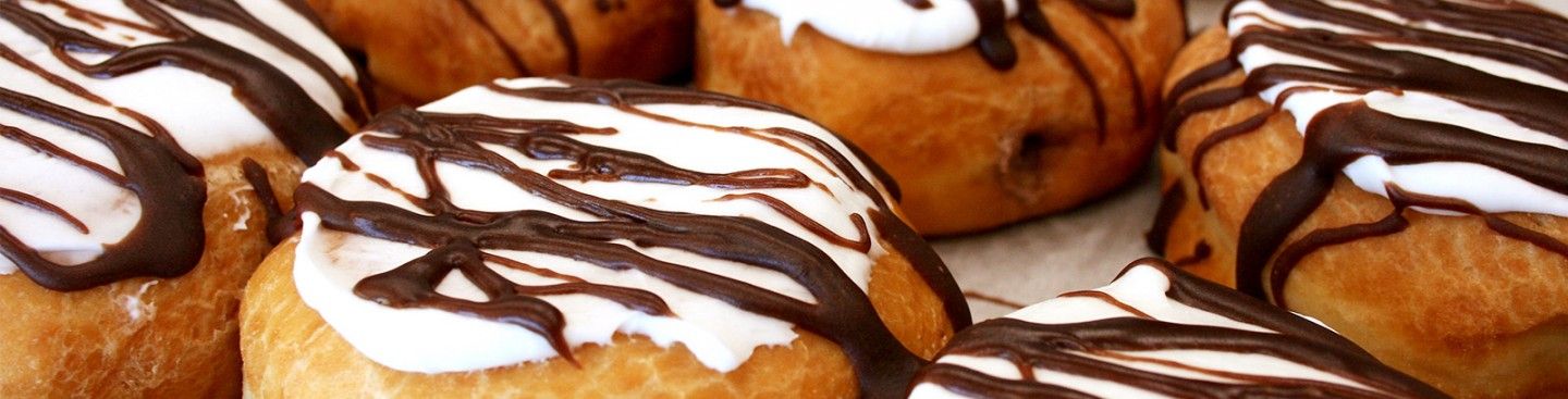 Milton's Zebra Striped Filled Donuts