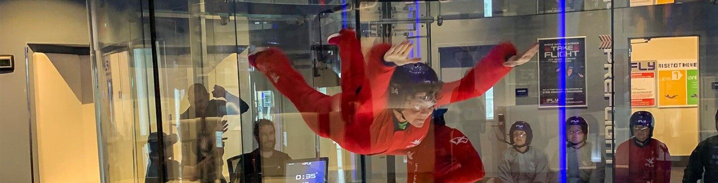 Woman Flying at iFLY Liberty Center