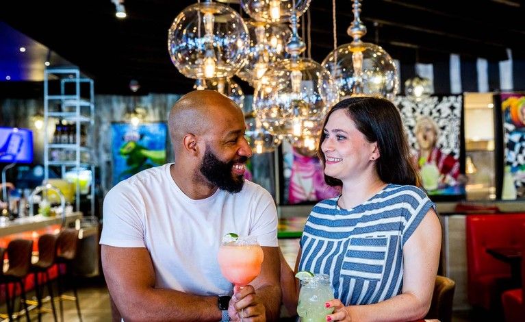 Couple Enjoying Drinks