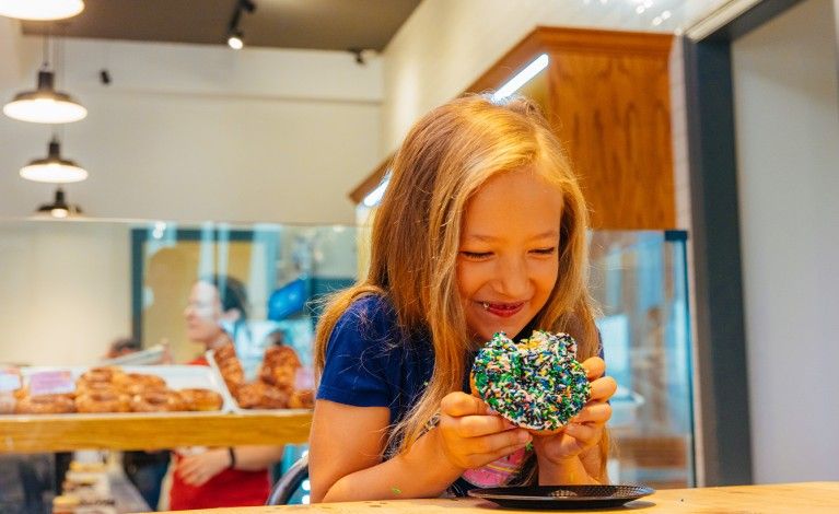 Little Girl at Holtman's Donuts